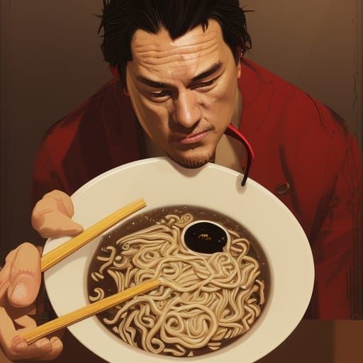 Mike Patton eating Ramen