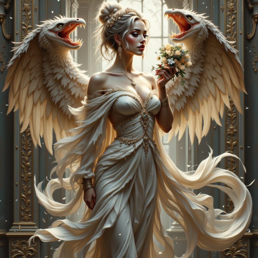 Elegant Woman in High Fashion Pin-Up Style