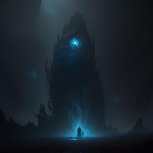 Mysterious Earthshine Gathering in Dark Fantasy Style