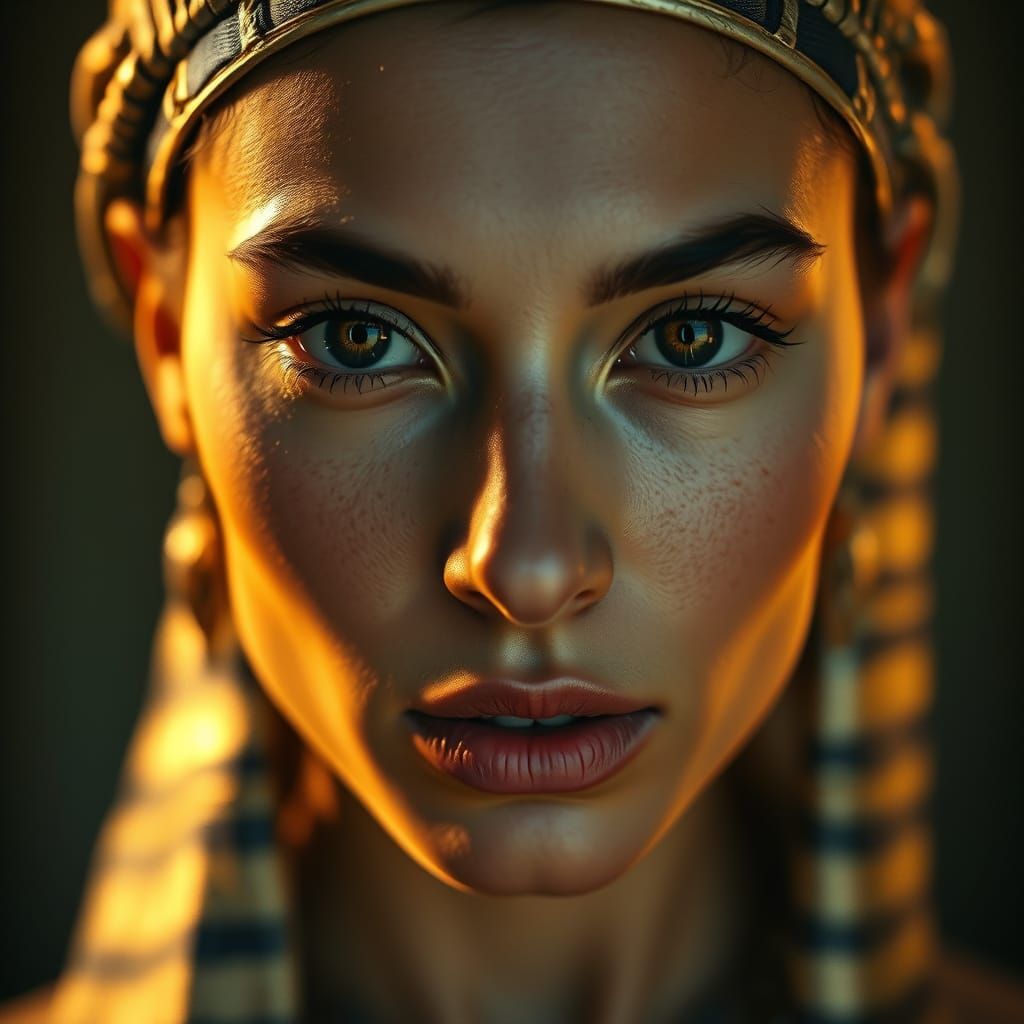 Ancient Egyptian Goddess in Cinematic Portraiture