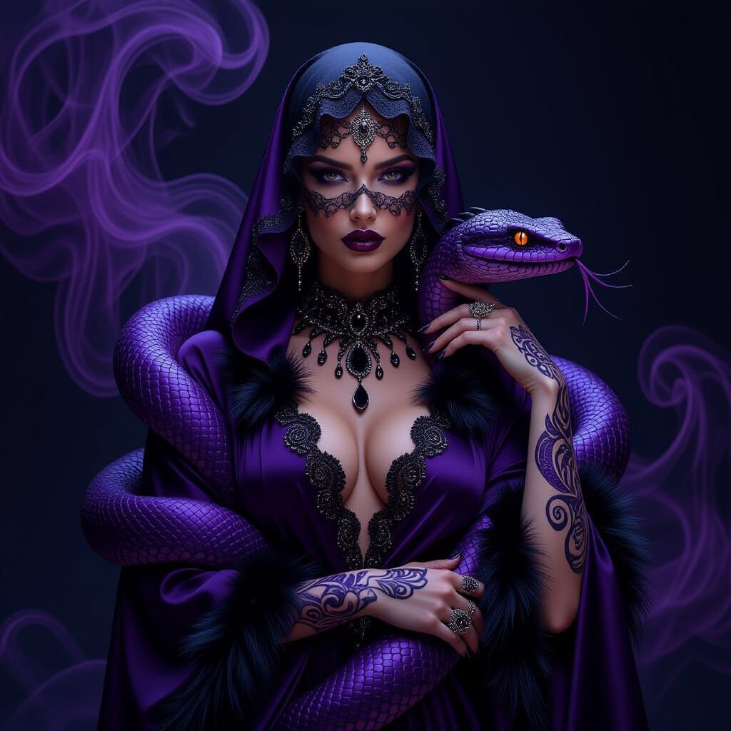 Viperia: Snake Whisperer with Scaled Skin