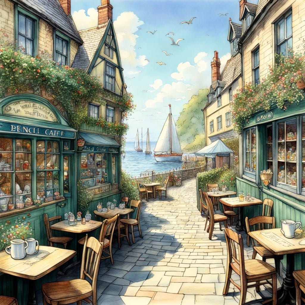 Idyllic Seaside Cafe in Brambly Hedge Style