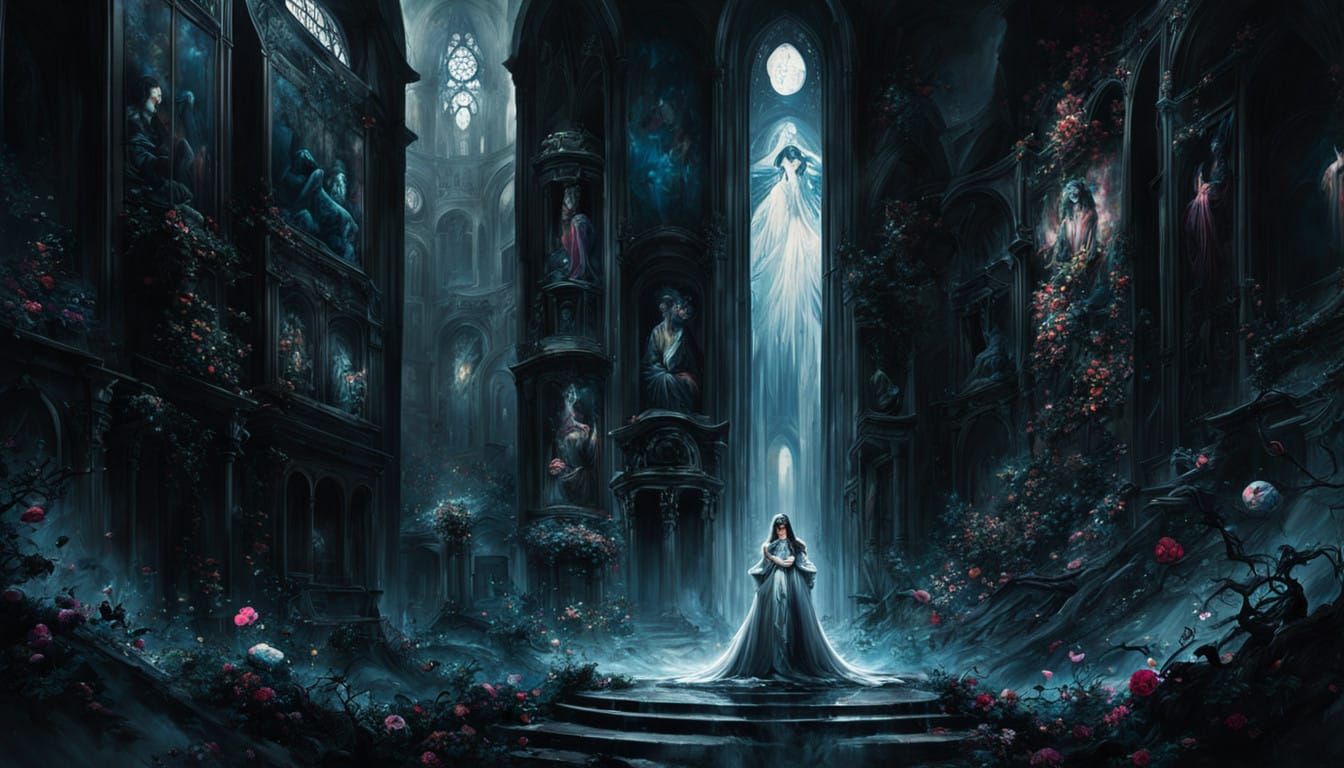 Haunted Soul in Digital Dreamscape