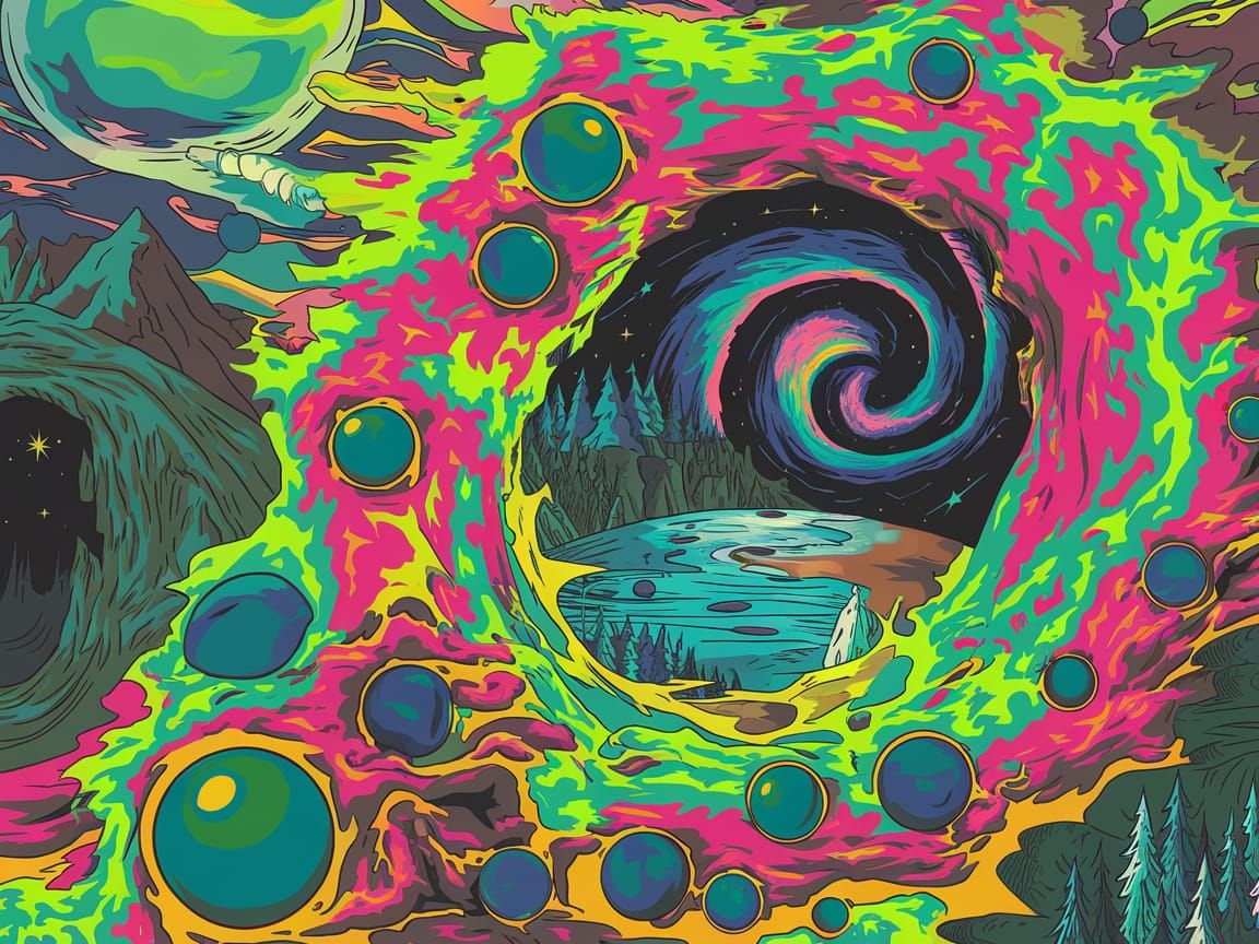 Psychedelic Wormhole Connecting Earth and Etheric Space