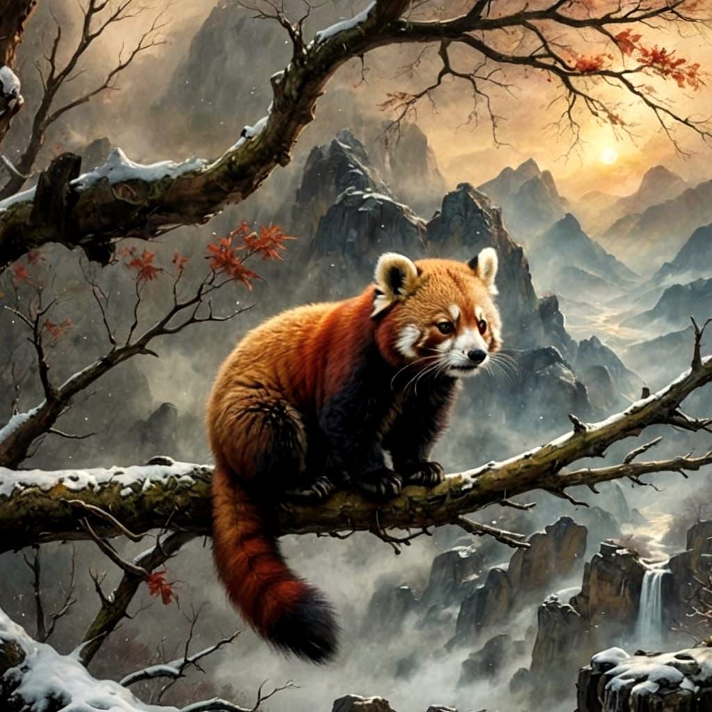 Red panda in Sichuan, China