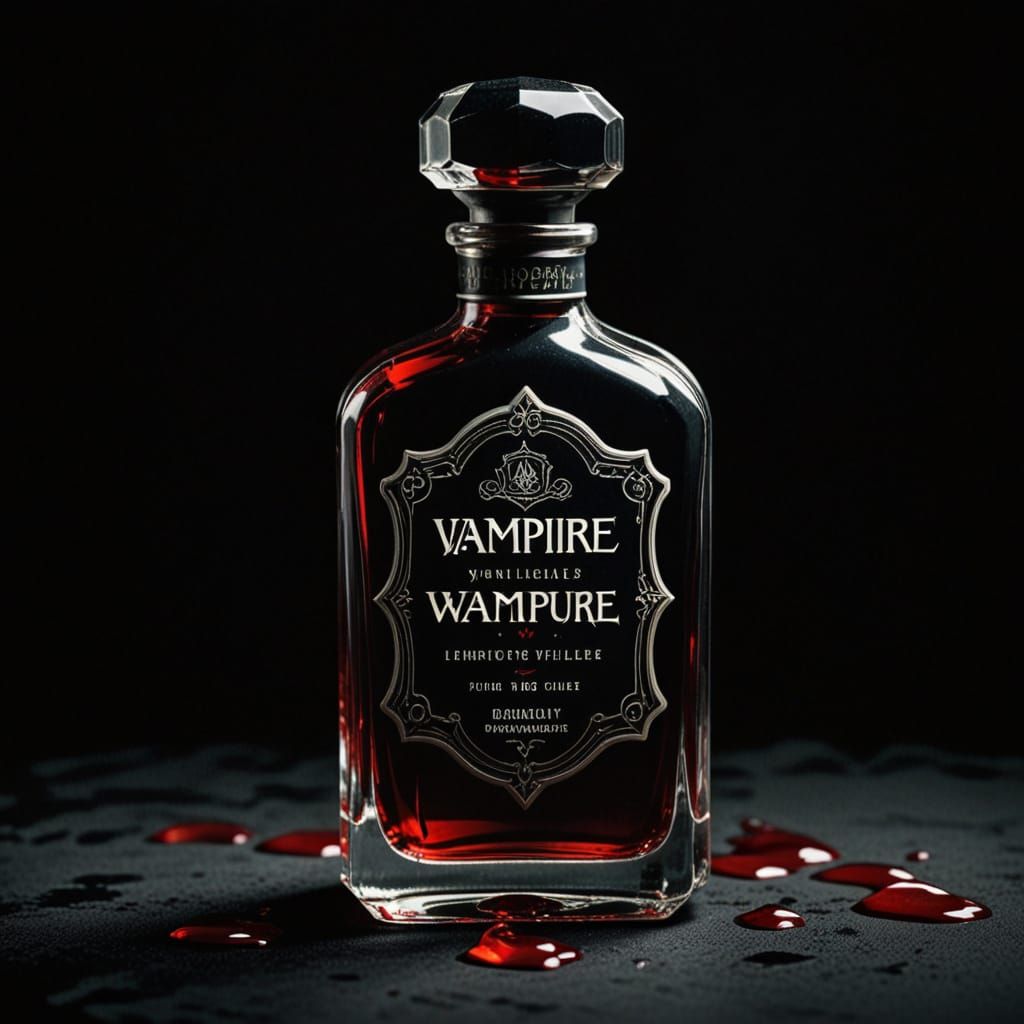 Vampire blood perfume with a slogan "it'll suck you in and it's bloody cheap to"