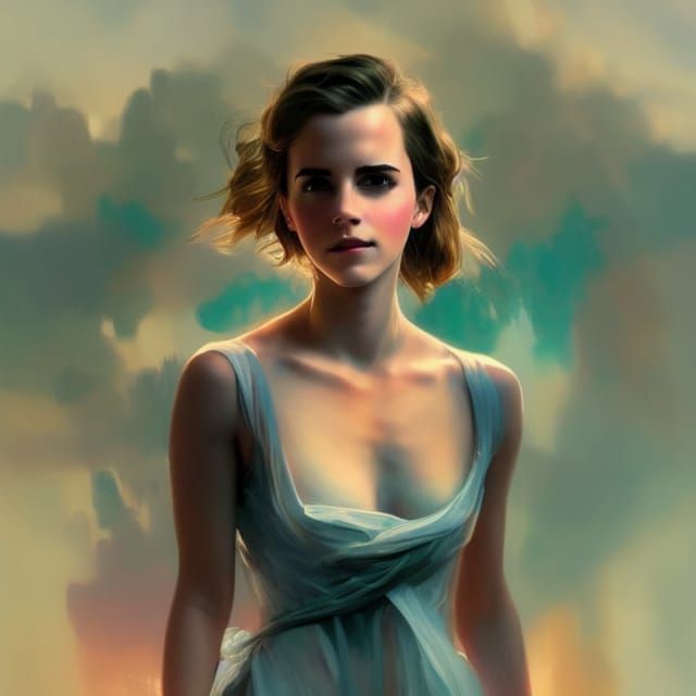 Attractive Woman Portrait in Dynamic Lighting