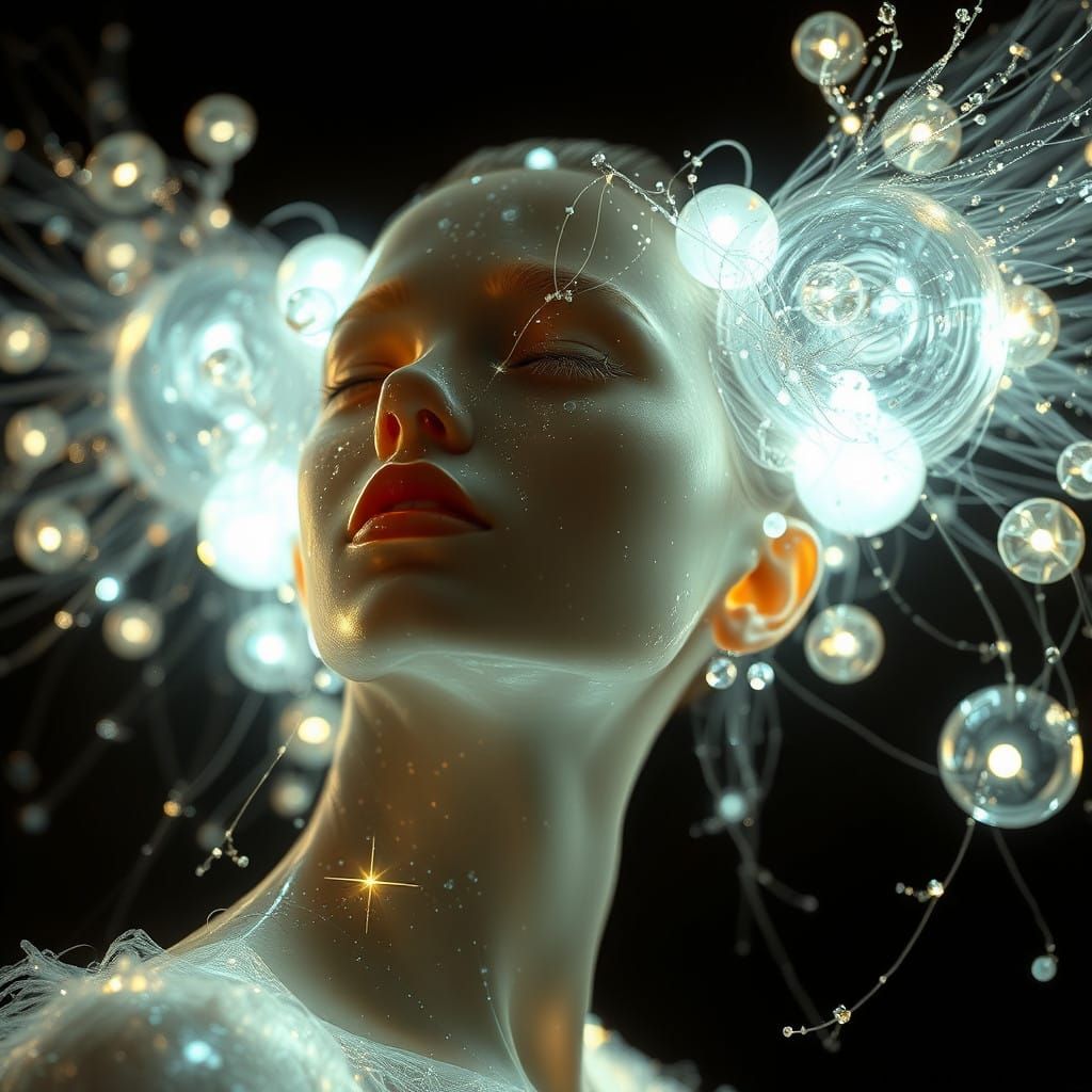 Luminous Angel Emanating Radiant Light