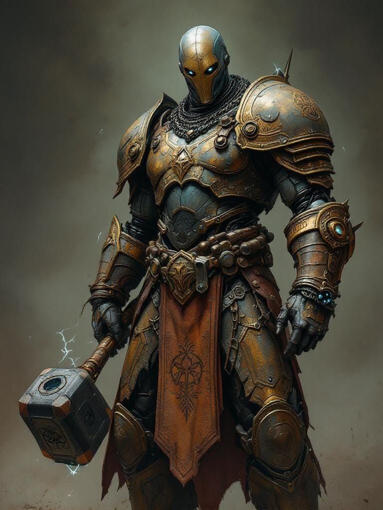 Warforged Cleric of Gond with Celestial Armor