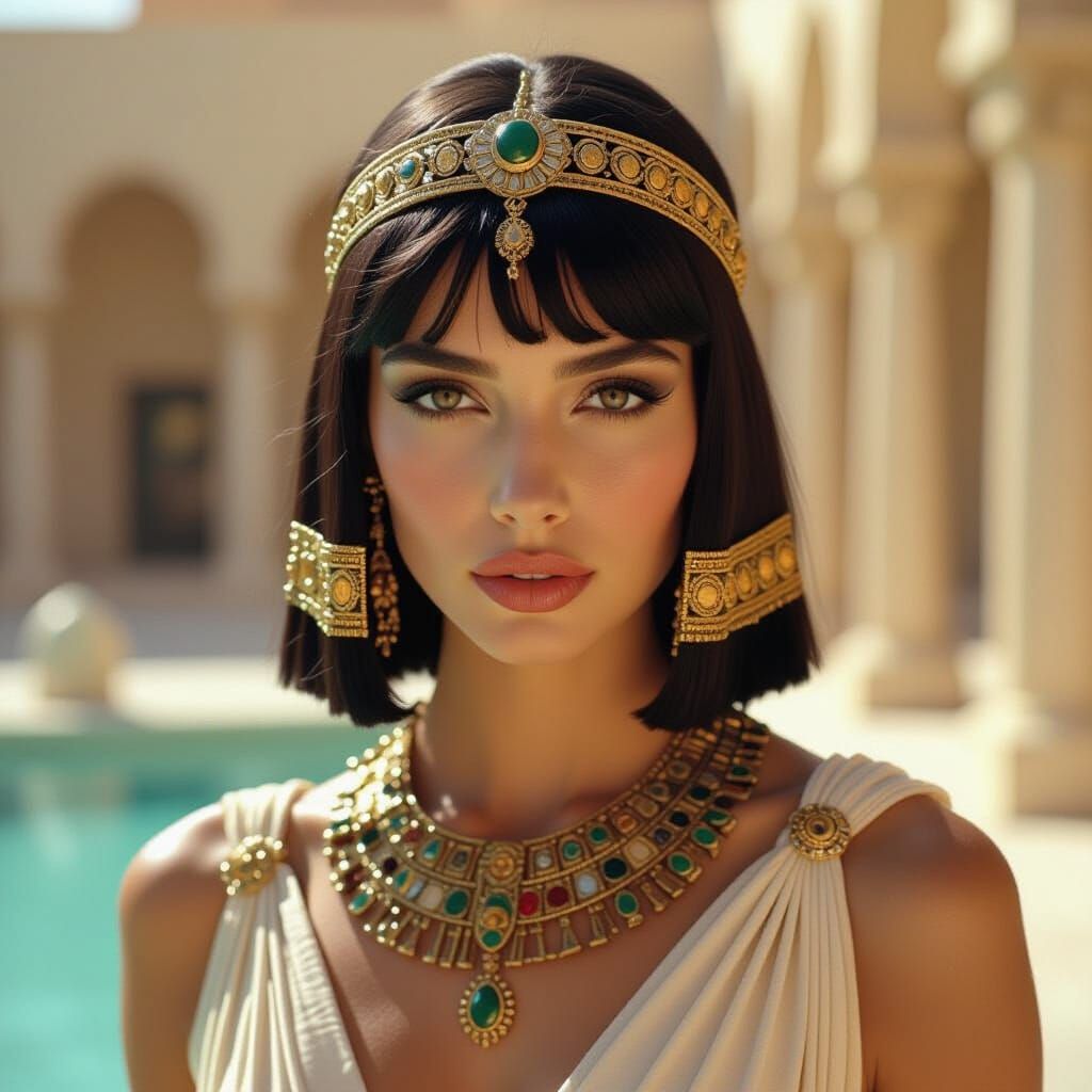 Cleopatra Fashion Model in Cinematic Style