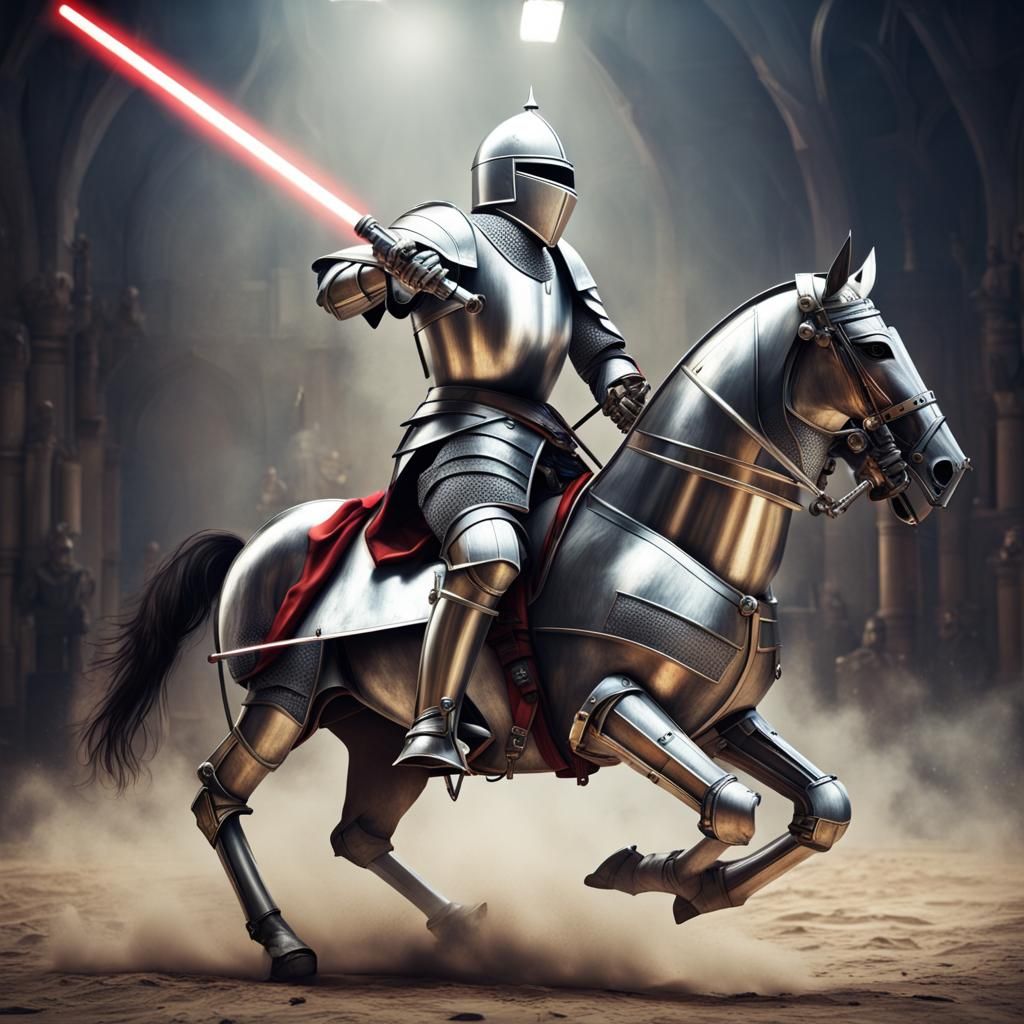 Medieval Knights Jousting with Lightsabers in HD
