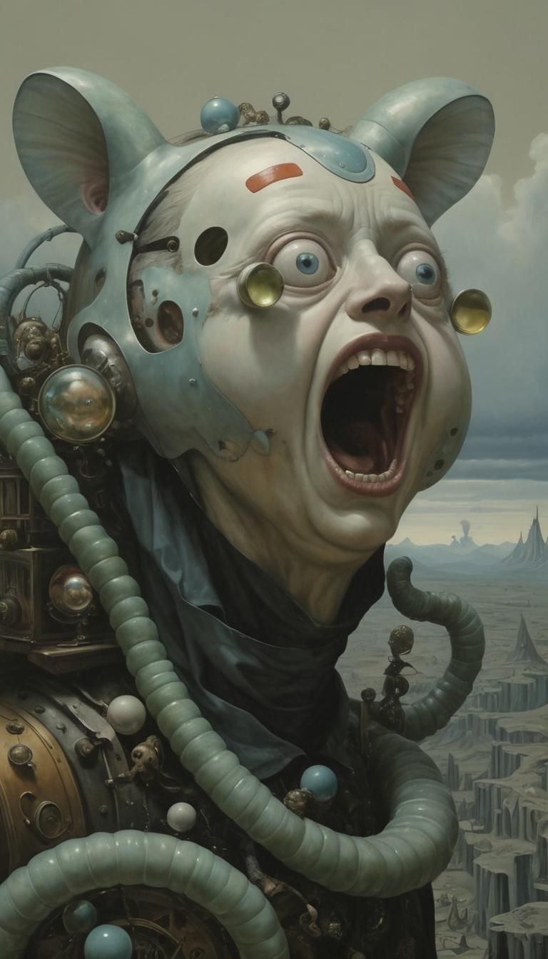 Surreal Psychedelic Carnival in Hyperrealistic Style