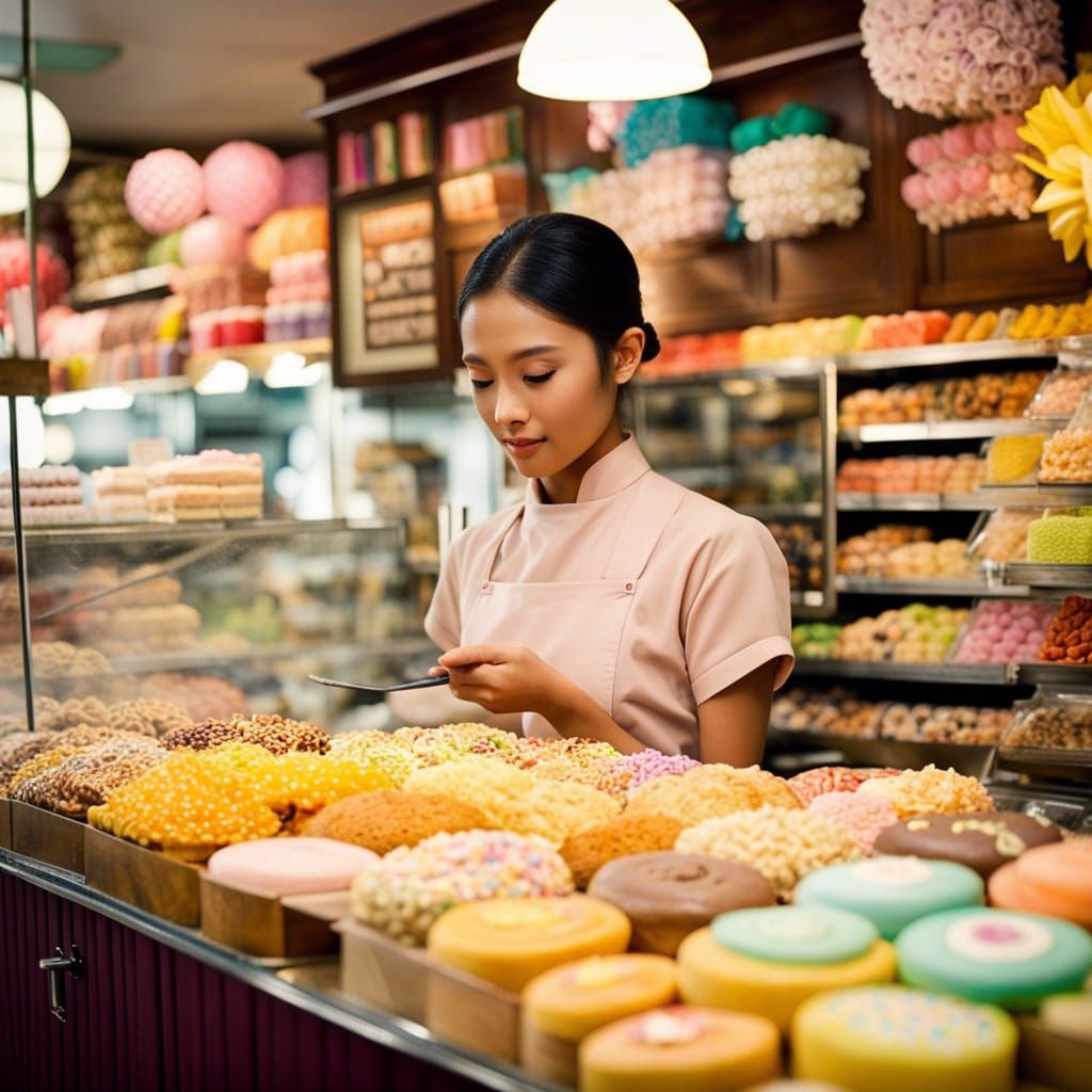 Indonesian Sweet Shop with Pretty Server