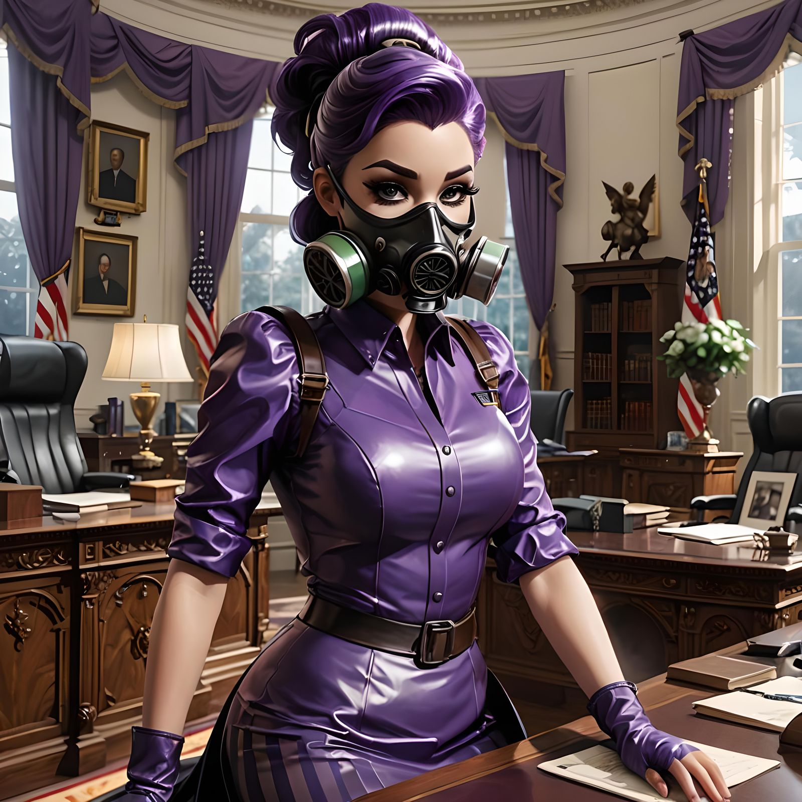 MLP Rarity as President in Crisis, Hyperdetailed Art