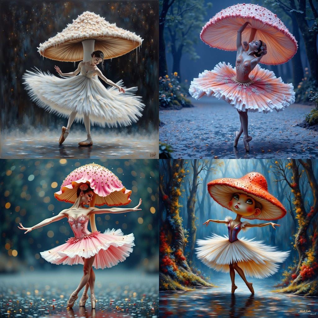 Giant Mushroom Dances at Swan Lake Ballet in a Whimsical Twi...