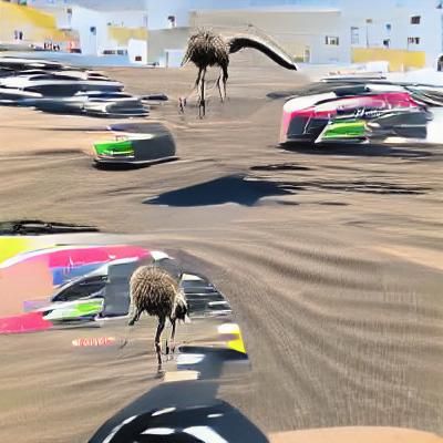 Ostrich Races in Nascar