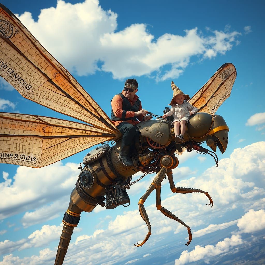 Steampunk Dragonfly Pilot 3