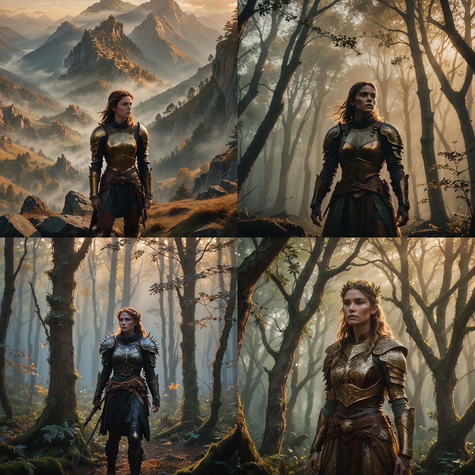 Druid Girl Portrait in Cinematic Style