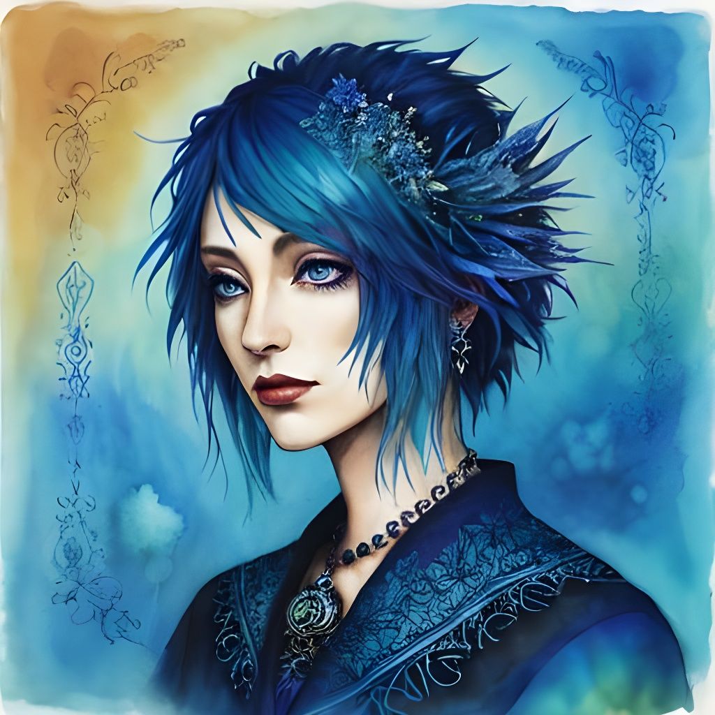 Dreamcore Wisdom: Abstract Alcohol Ink in Blue