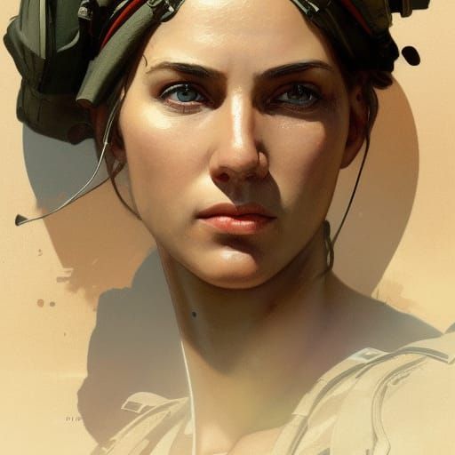 Earth as WWII Soldier, Hyperdetailed Art Portrait