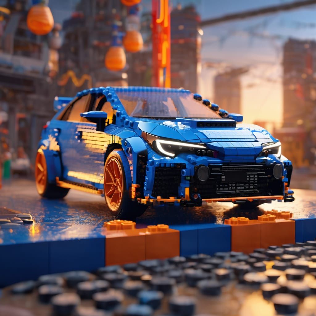 Lego Toyota Corolla GR Model in Fantasy Art
