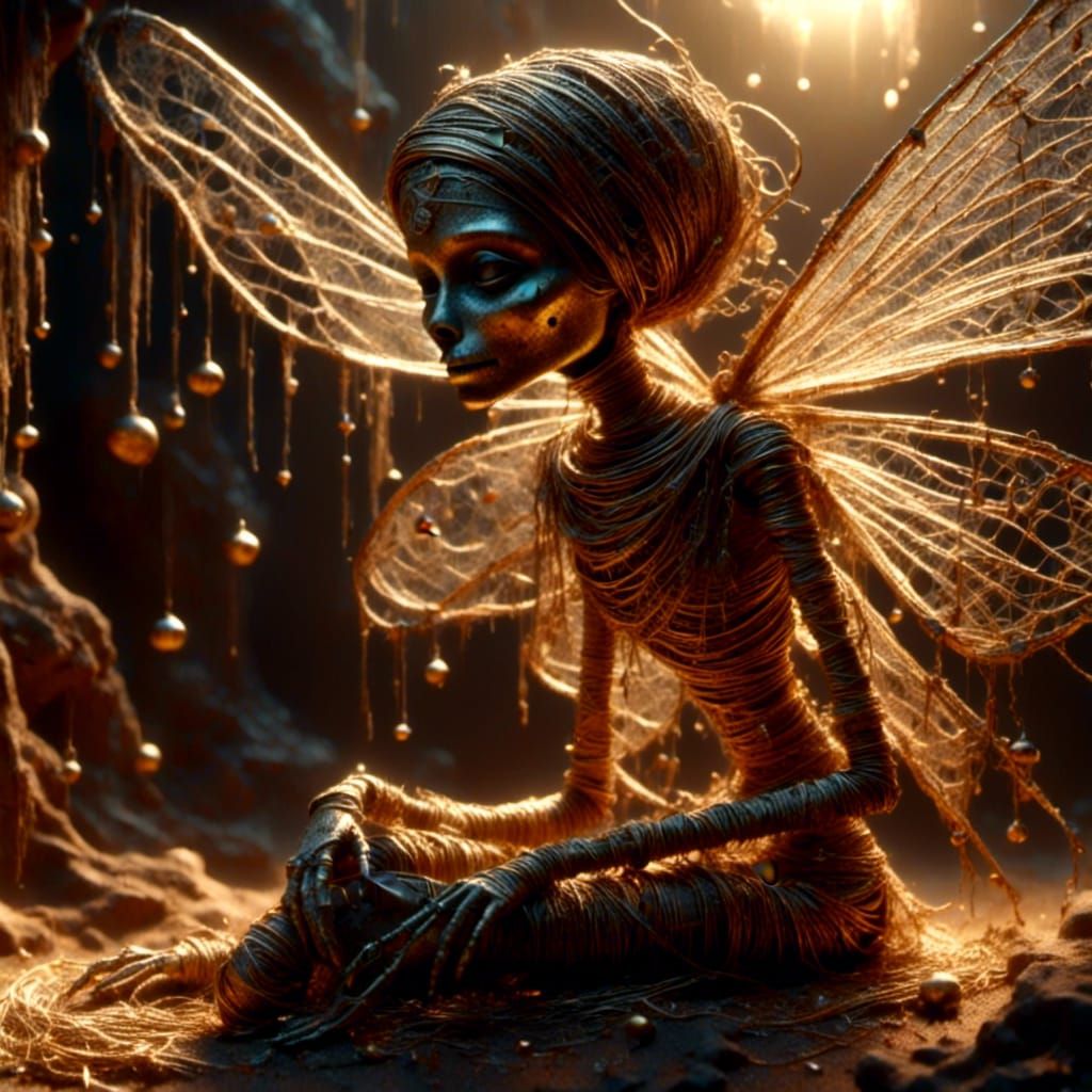 Ancient Egyptian fairy, mummified but still has some sparkle
