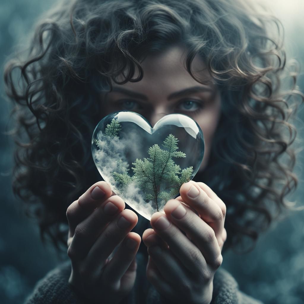 Magical Woman with Heart Gem, Cinematic Film Still