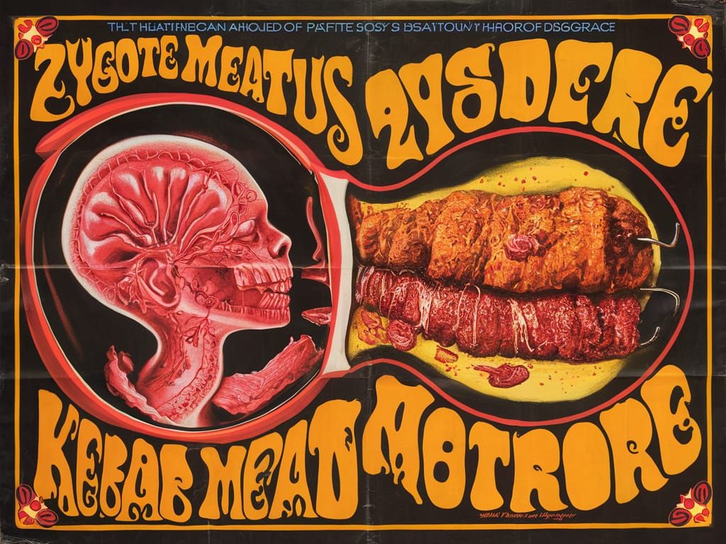 Disturbing 1970s Indian Movie Poster with Macabre Imagery