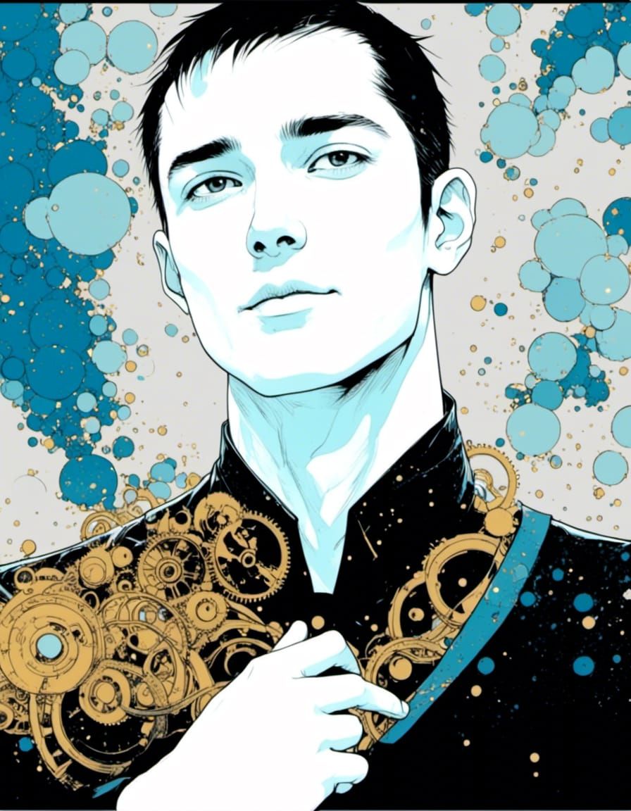 Icy Windows: A Steampunk Comic Art Portrait