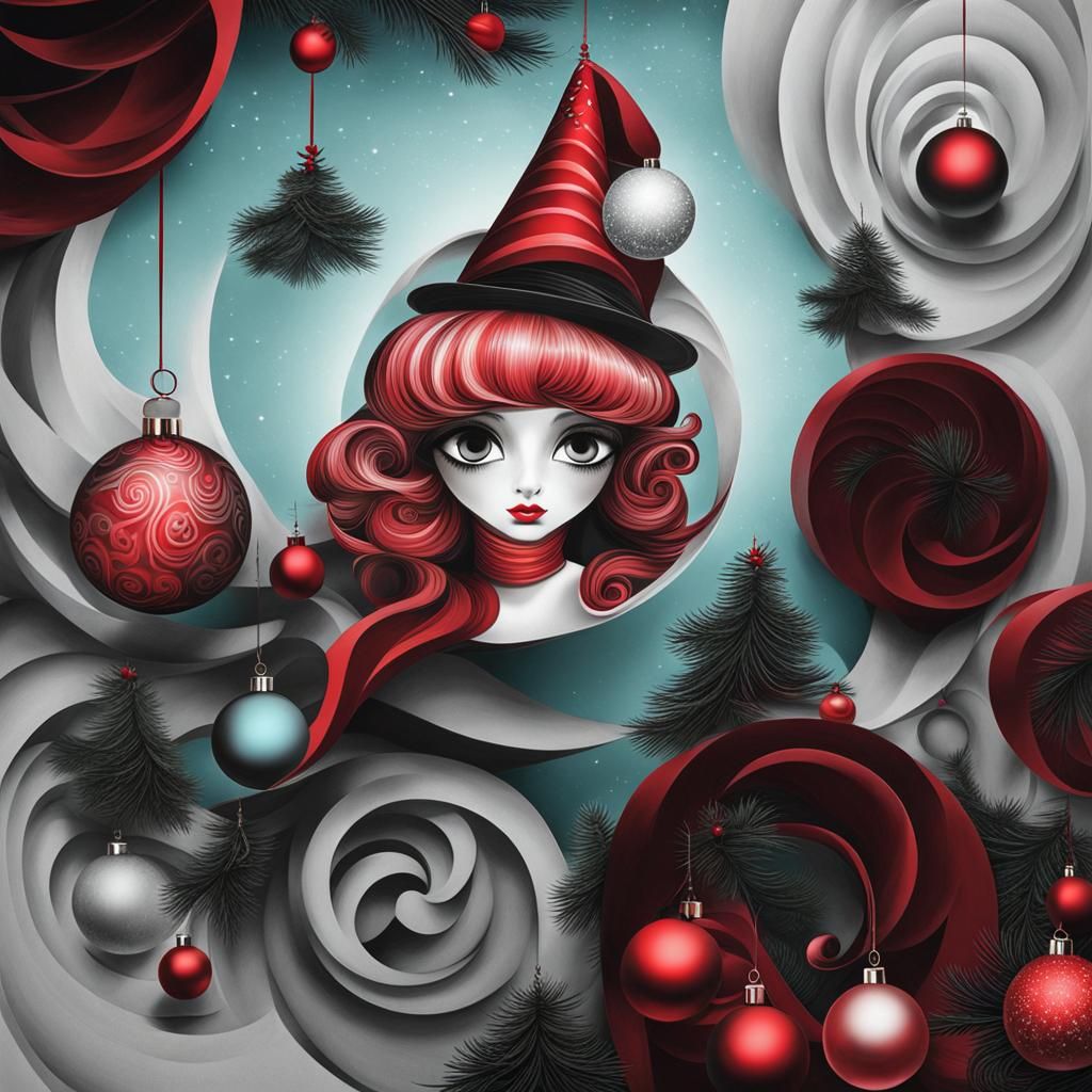 Optical Illusion: Time Tunnel in Christmas Ball