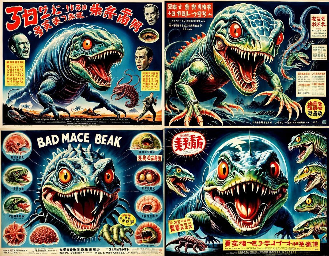 Bizarre Mutant Horror Movie Poster