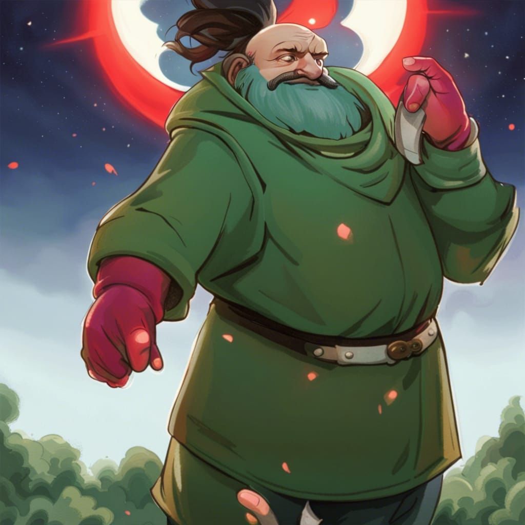 Dwarf Cleric with Axe in Gothic Fantasy Style