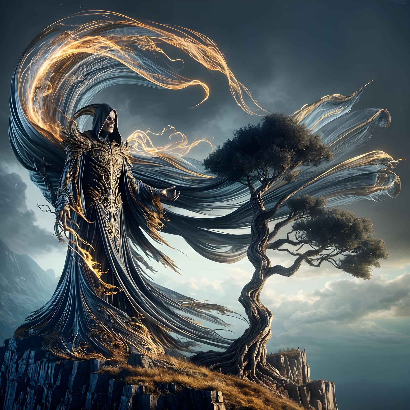 Grim Reaper in Epic Fantasy Scene