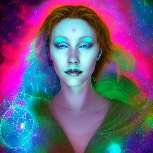 Ophelia Hican Narcissa: Holographic Astral Illustration