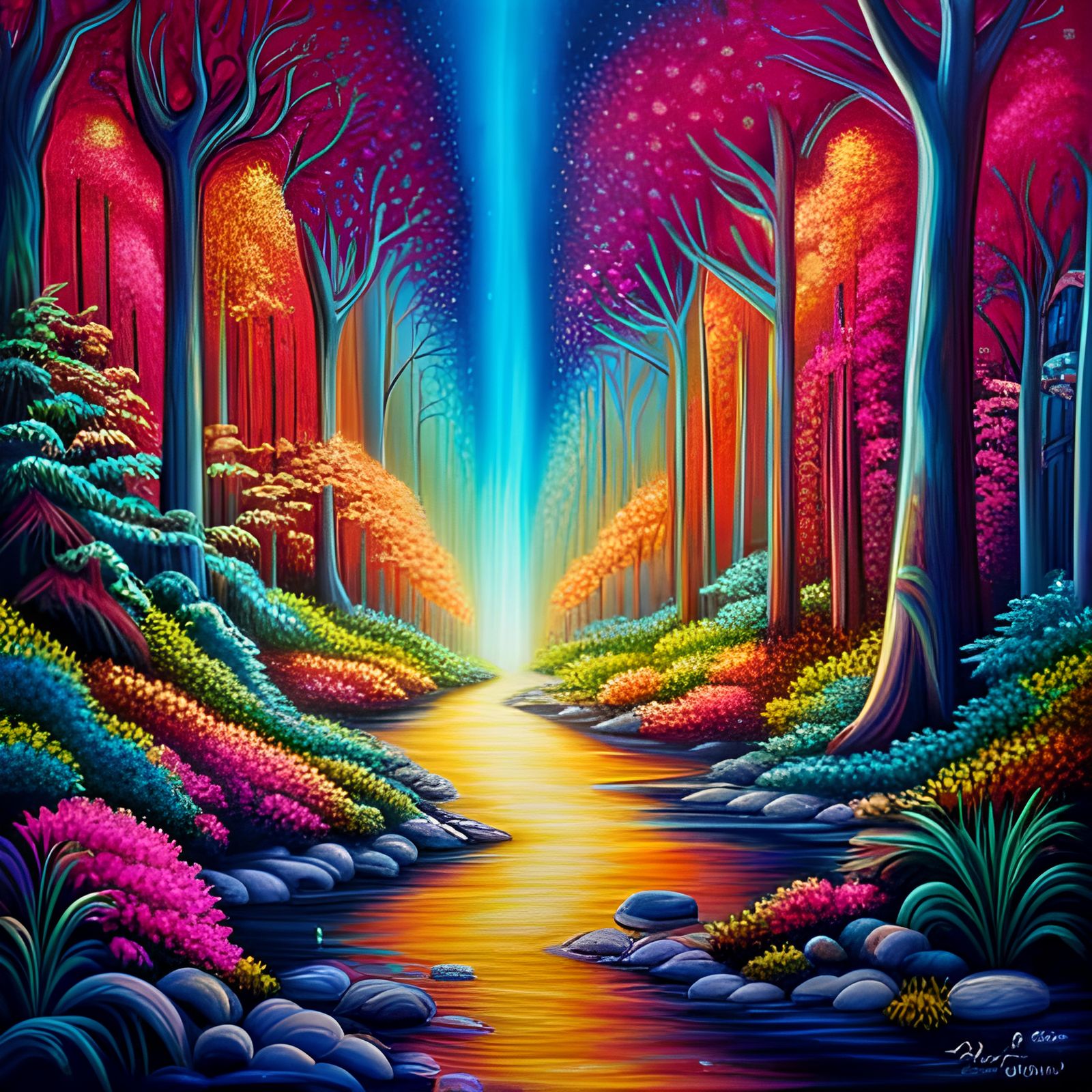 Pandora's Glowing Flowers in Crystalline Forest