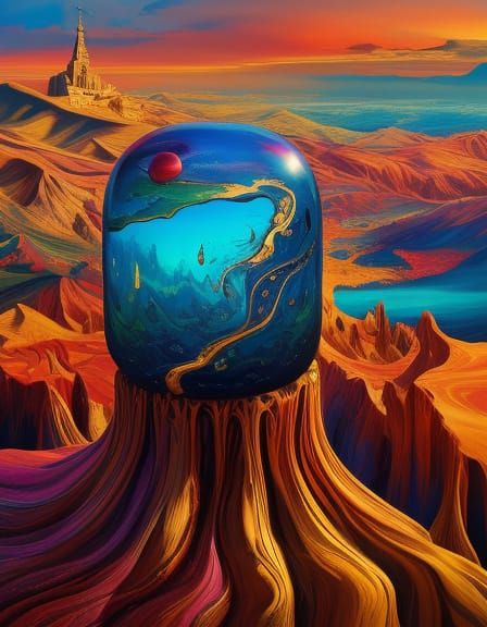 Surrealist Portrait in Salvador Dali Style