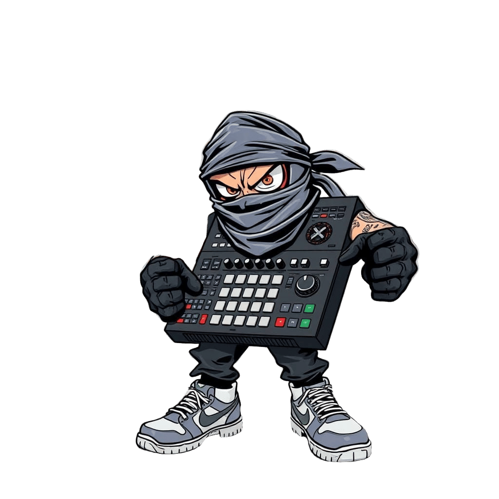 Retro Comic Book-Style Ninja MPC Music Producer