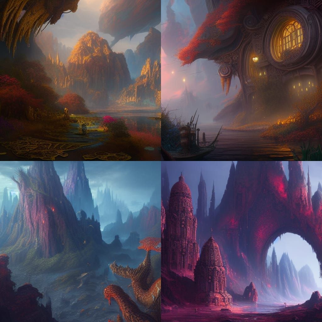 Fantastical Matte Painting in Deep Color