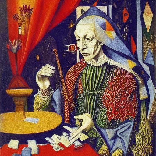 Gothic Playing Cards in Renaissance Cubist Style