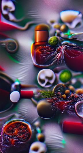 Abstract Medicine and Poison in 8K Resolution