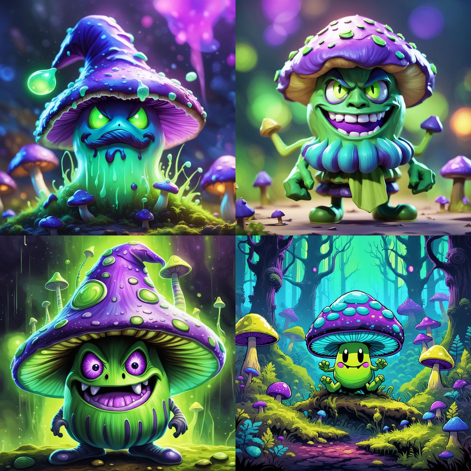 Animated Mushroom Logo for Gaming Channel