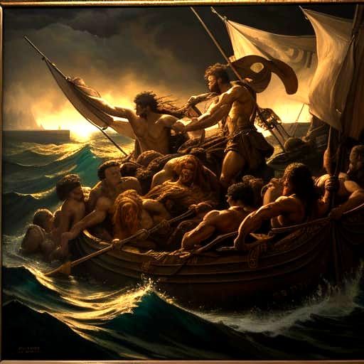 Géricault-Inspired Oil Painting of the Raft of the Medusa