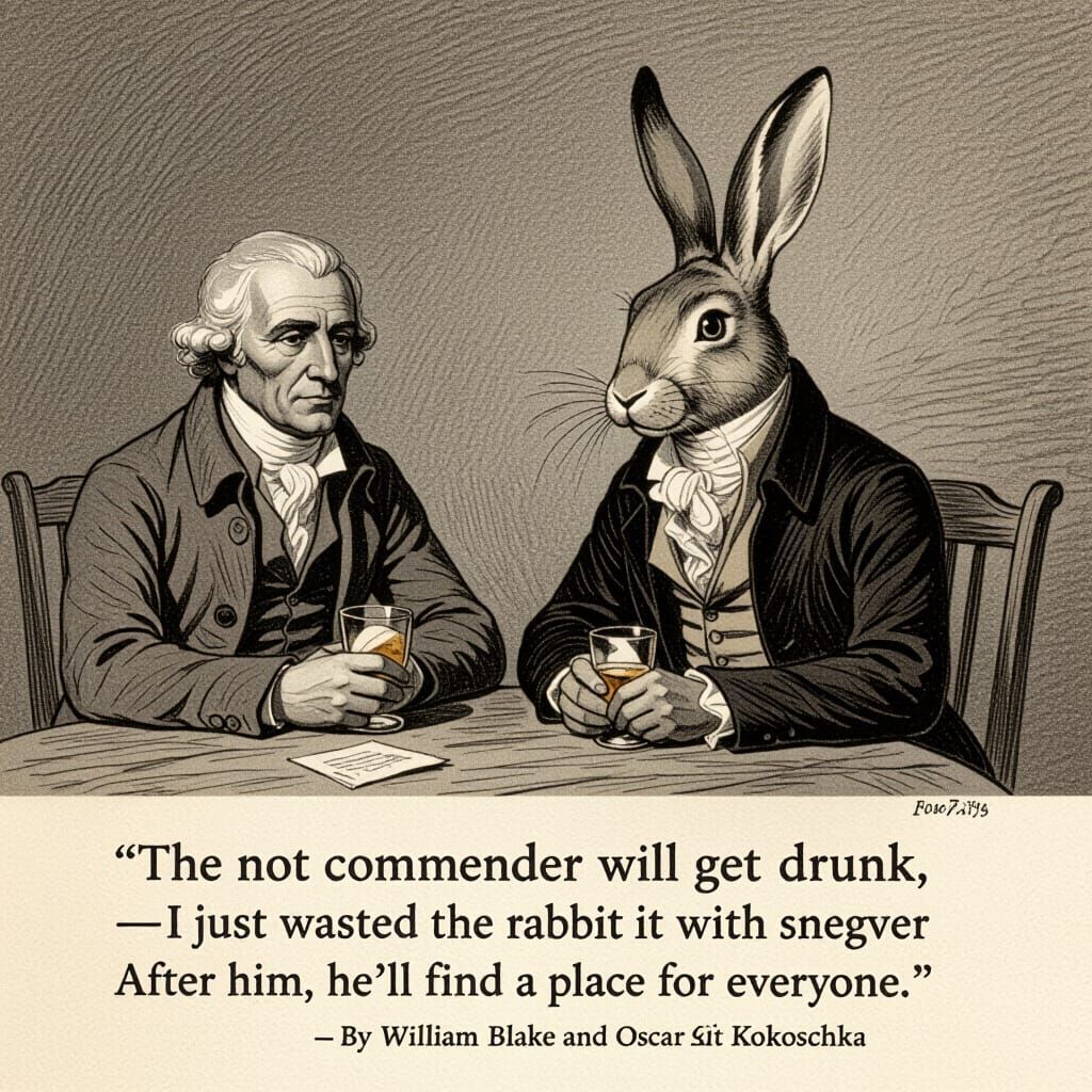 Drunk Commander Offers Sanctuary to Rabbit, Inspired by Blak...