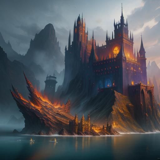 Detailed Sagittarius Matte Painting in Deep Color