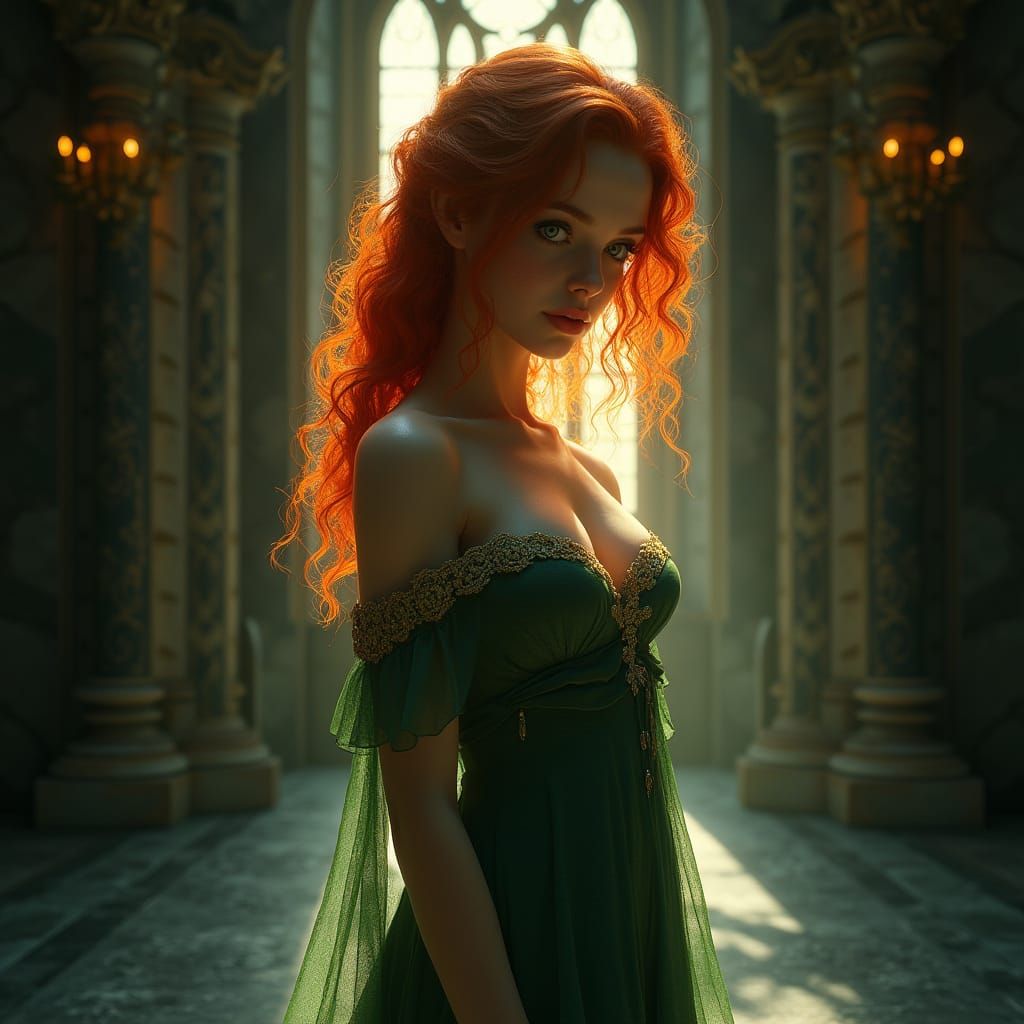 Ethereal Gothic Beauty in Resplendent Black Chamber