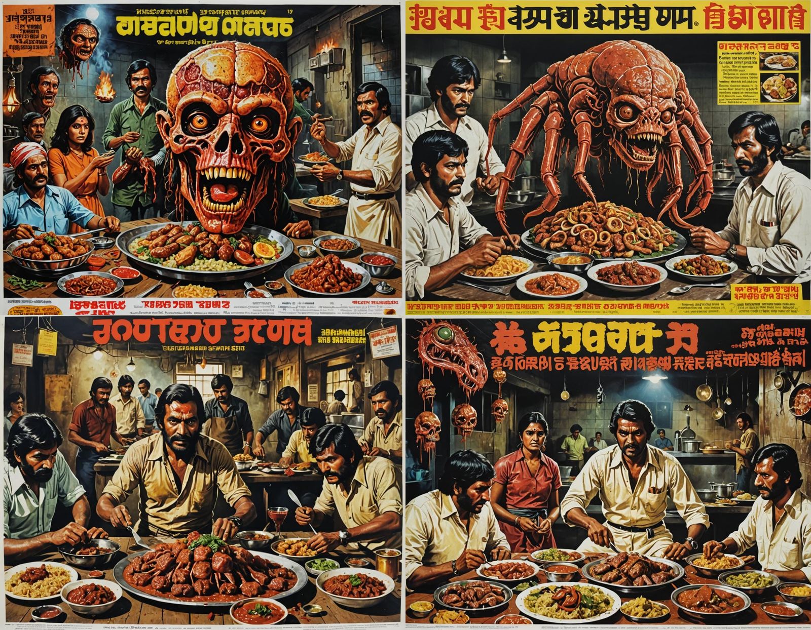 Disgusting Restaurant Scene in 1970s Indian Movie Poster