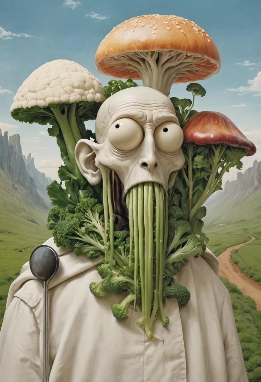 Vegetarian in Surreal Photorealistic Filmic Art