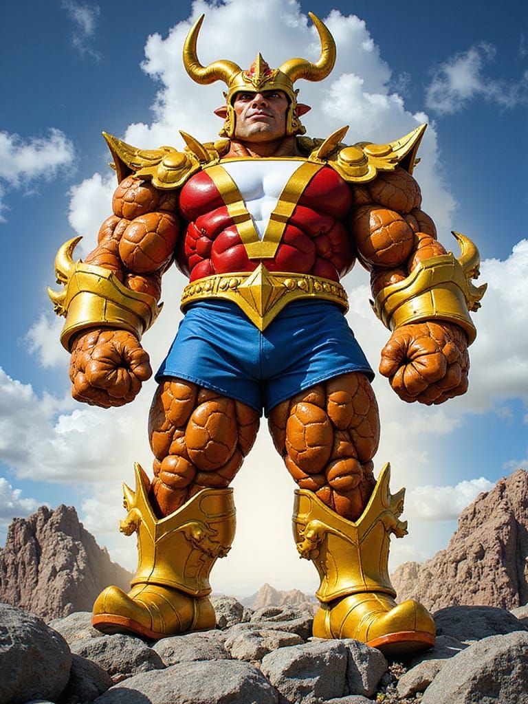 Unlikely Hero Trio: Cosmic Strength and Courage