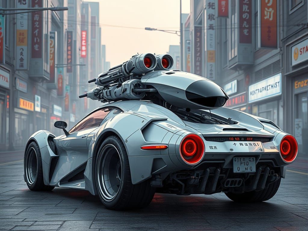 Majestic FutuRetro Mecha Concept in Japanese Style