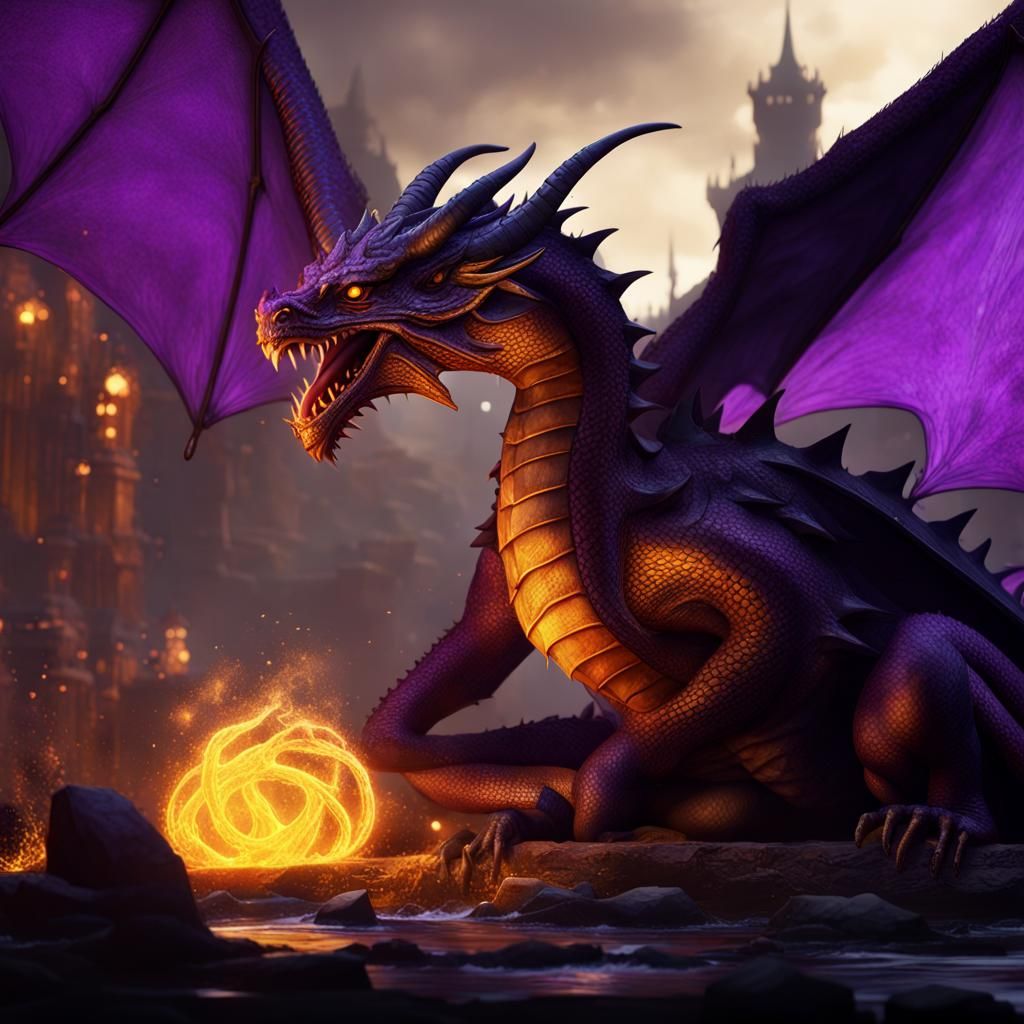 Epic Dragons in Dark Fantasy Art Style